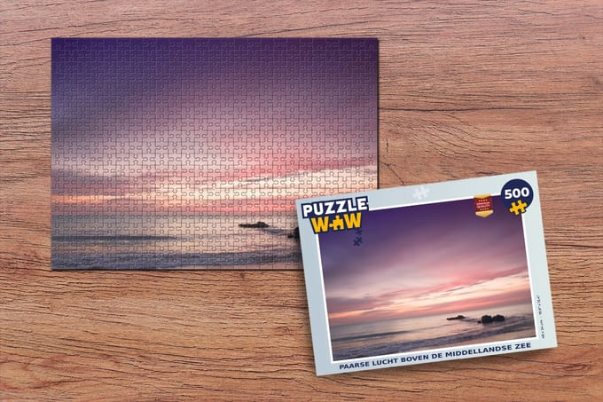 Puzzel Lucht - Paars - Zee - Legpuzzel - Puzzel 500 stukjes