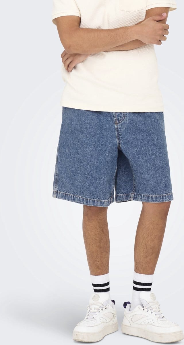 ONLY & SONS Denim shorts ONSFADE Mid waist Loose fit Cargo shorts