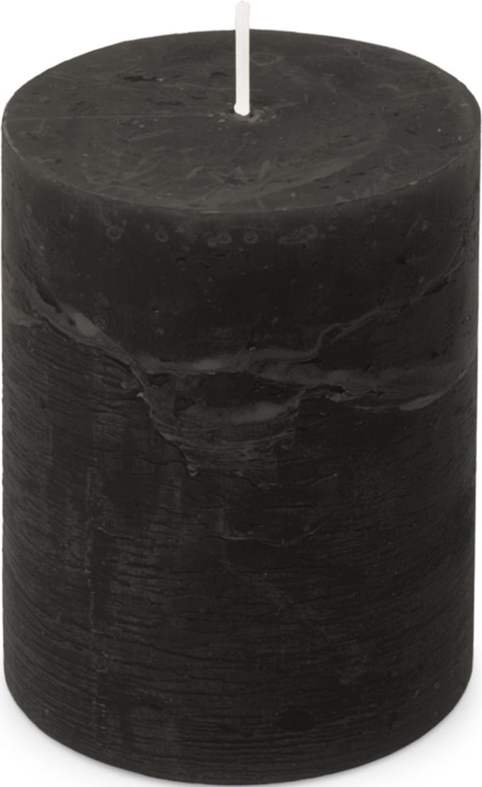 Kaars rustiek 80/110 mm zwart Spaas