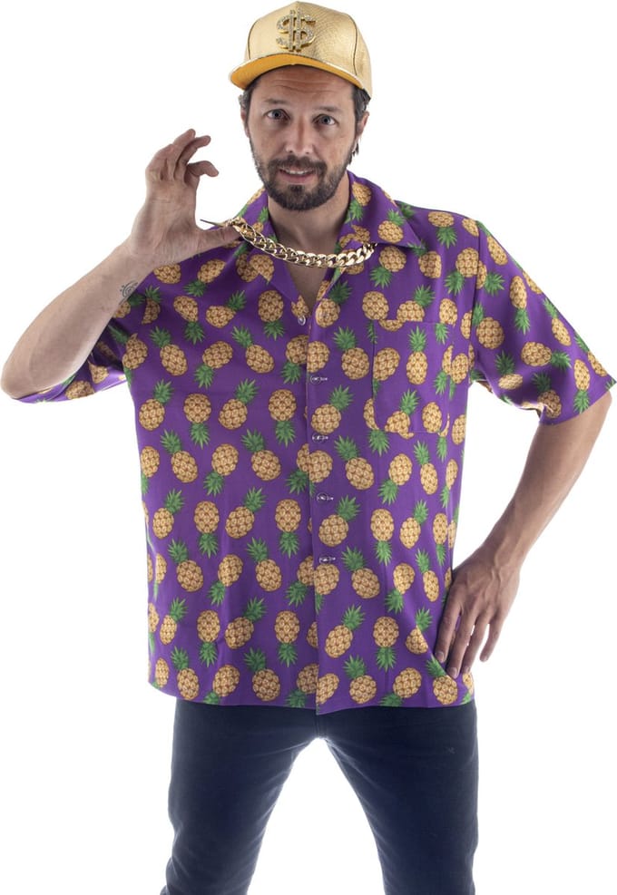 Hawaii shirt met ananas print heren