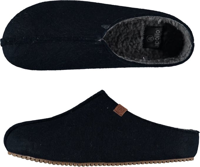 Apollo instappers slippers/pantoffels - blauw - heren - maat 43-44 - polyester - rubber zool - sloffen - vaderdag