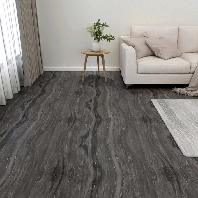 vidaXL - Vloerplanken - Donkergrijs - 5,11 - m² - 55 - st - PVC