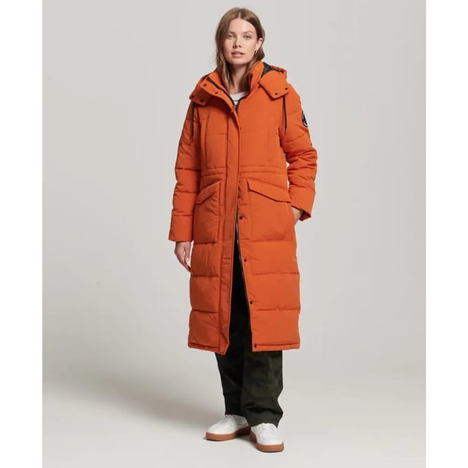 Superdry - Lange Everest pufferjas - Dames - Gewatteerde jassen