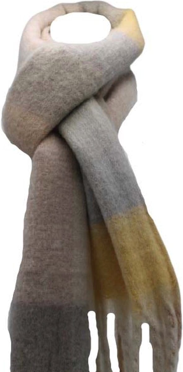 Winter Sjaal Dames Sjaal Beige-Grijs