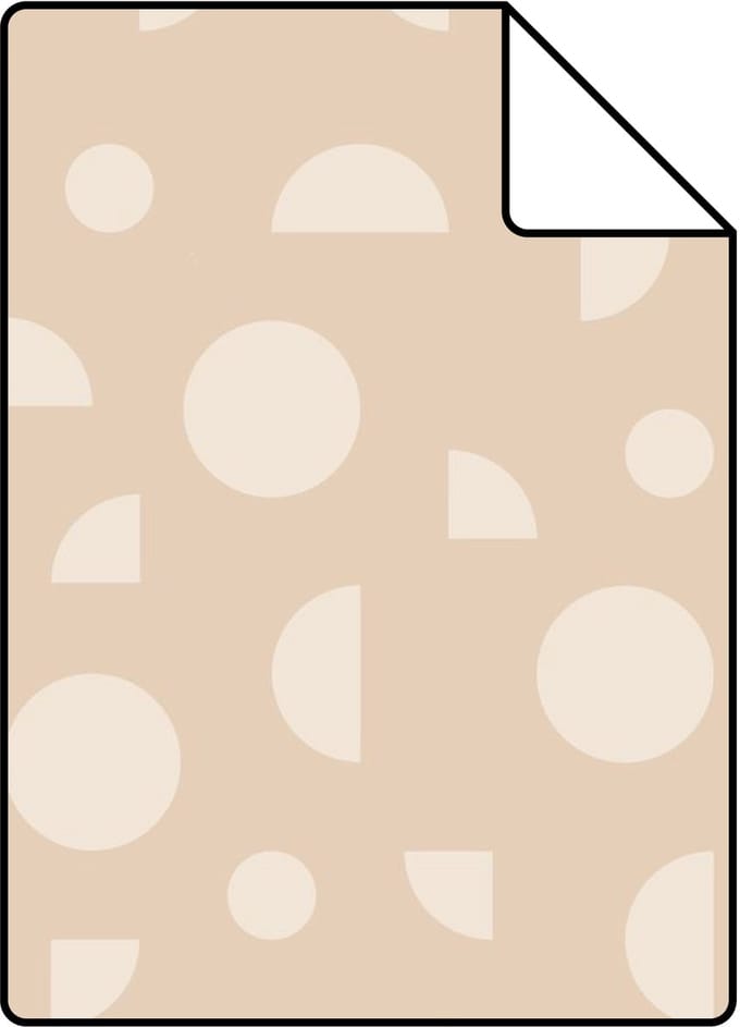 Proefstaal ESTAhome behang grafisch motief donker beige - 26.5 x 21 cm - 139750-S
