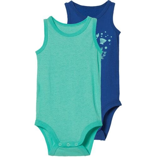 LUPILU 2 baby rompertjes (Blauw/turquoise, 62-68)