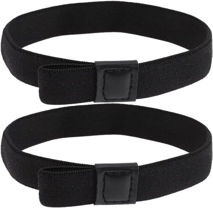Elastische Band - Bevestigingsriem Binding Strap - Outdoor Picknick - Dubbellaags Ontwerp - 24 cm Omtrek - Zwart