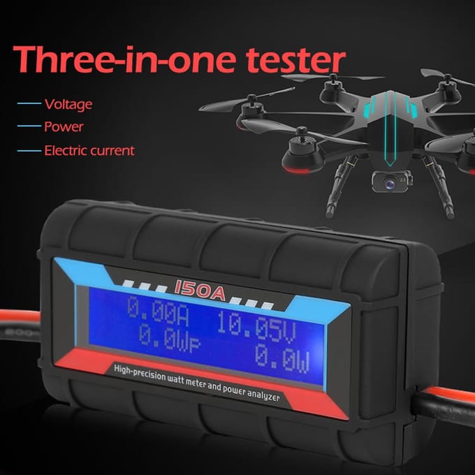 150A Hoge Precisie Wattmeter Detector Power Analyzer RC Model Stroom Spanning Vermogen blauw