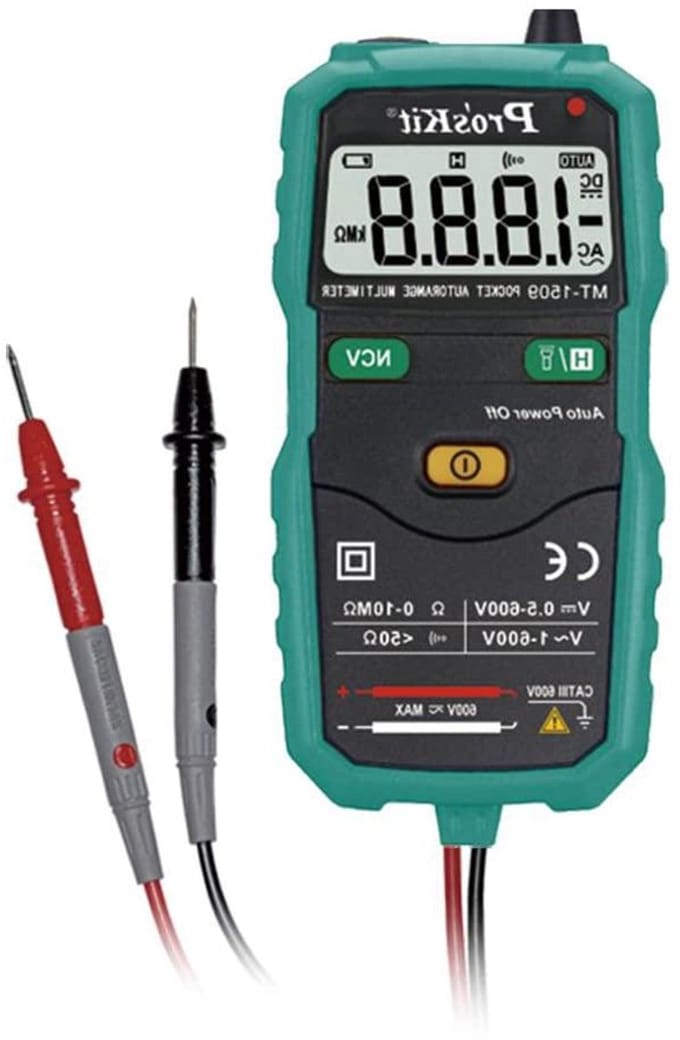 Digitale Multimeter - Spanningstester - Elektrische Metingen - Contactloze Detectie - Zakformaat - Zwart