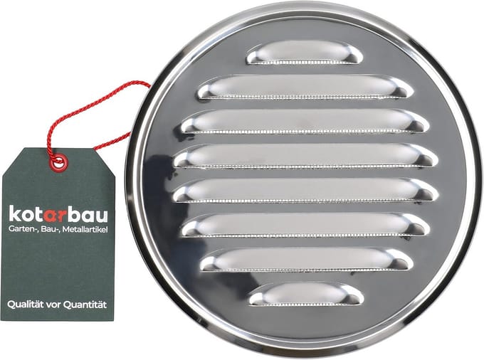 Rond Ventililatierooster met Flens en Gaas Wit ⌀ 150 mm voor Afvoer