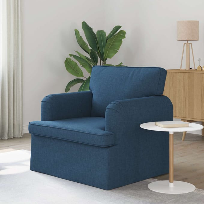 vidaXL - Bank - Blauw - 84 - x - 80 - x - 85 - cm - Stof