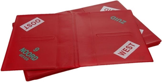 Bridge mapjes ROOD 1-8 (set van 8 mapjes)