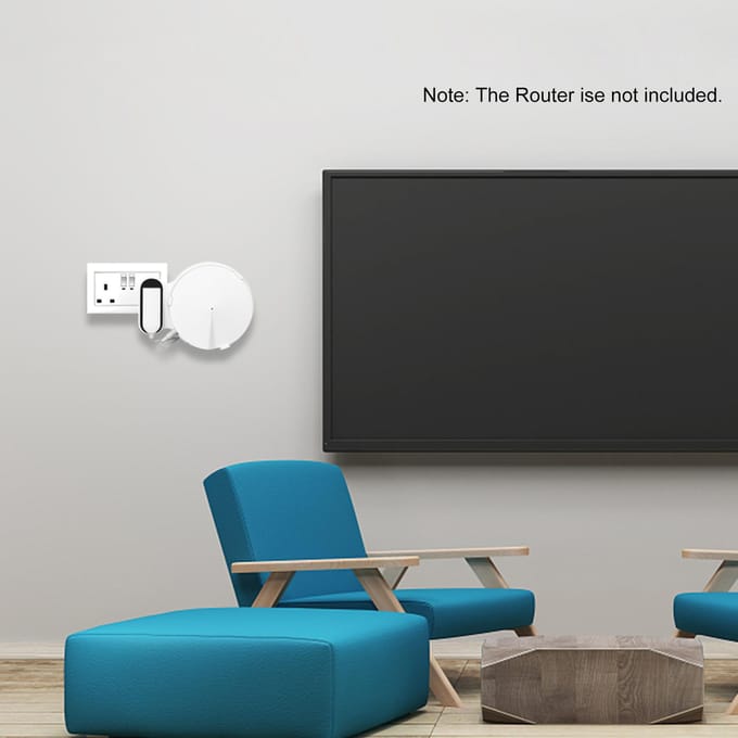 Muurbevestiging voor TP-Link Deco M5 Whole Home Mesh WiFi-systeem Stevige beugelhouder Ruimtebesparend 3Pcs-US wit