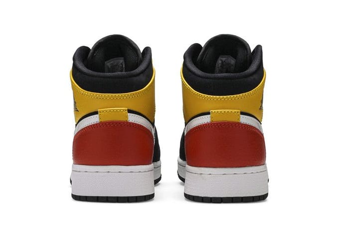 Jordan 1 Mid Zwart Amarillo Team Oranje (GS) 36.5 black
