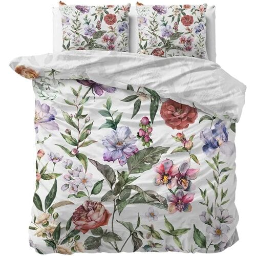 Dreamhouse Dekbedovertrek Ophelia Wit - Eenpersoons 140 x 200/220 cm + 1 kussensloop
