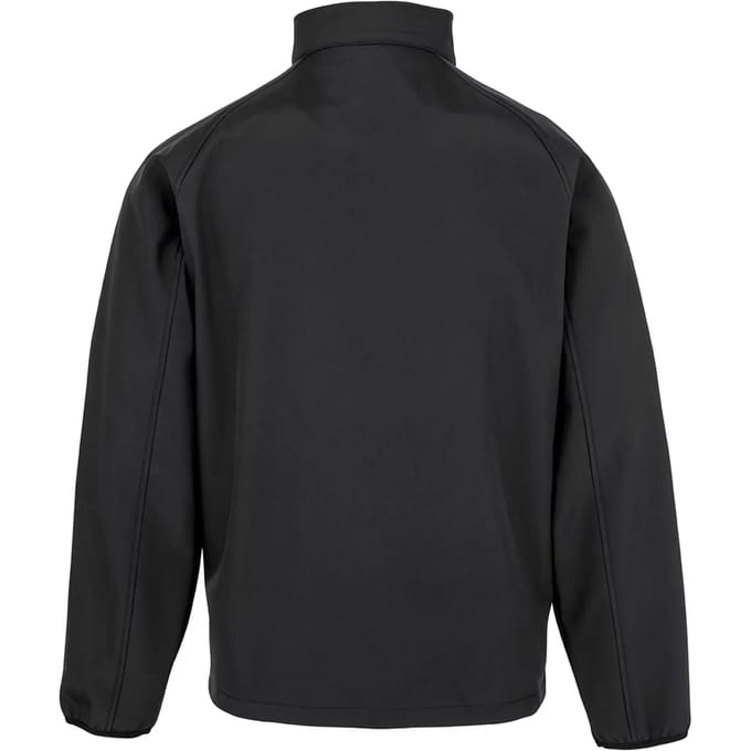 Result Recycled 2-Layer Printable Junior Softshell Jacket RT901J - Black - M (7-8)