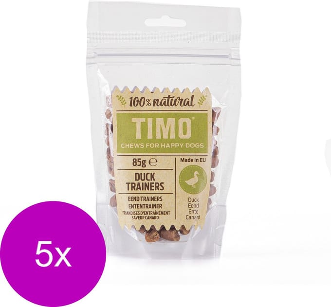 Timo Trainers Eend - Hondensnacks - 5 x 85 g