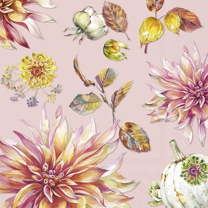 IHR - Lunch servetten - Dahlia Dream Pink