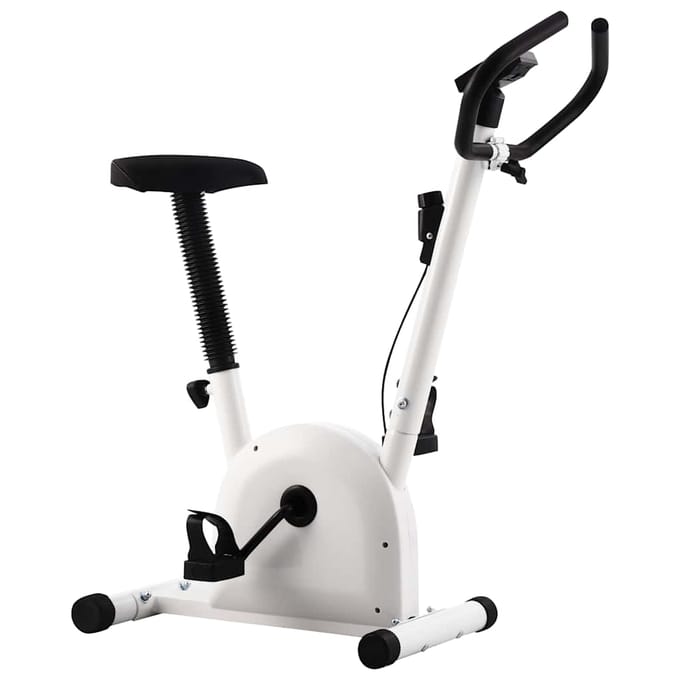 vidaXL - Hometrainer - met - bandweerstand - wit