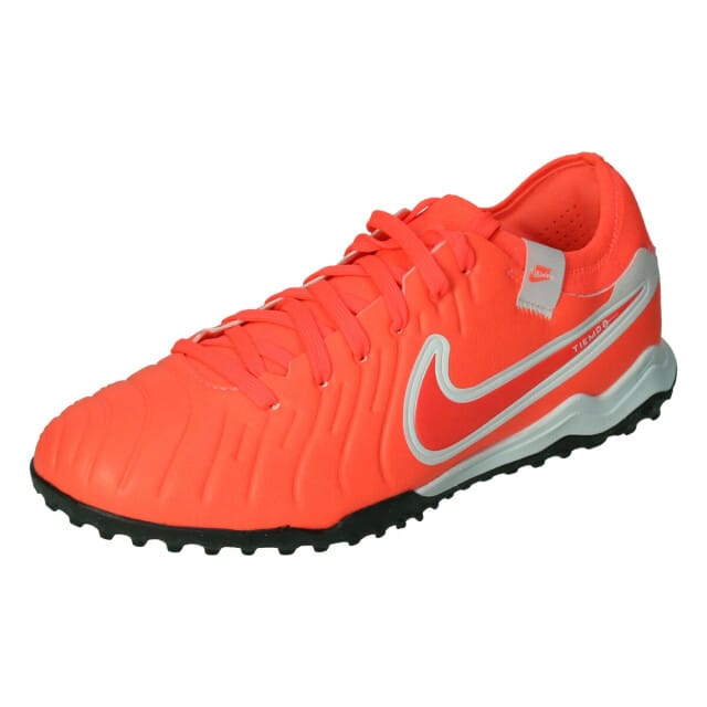Nike tiempo legend 10 pro turf voetbalschoen in de kleur oranje.