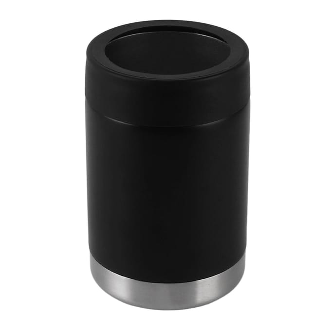 12oz Blikkoeler Zwart Dubbelwandige Isolatie Roestvrij Staal Geïsoleerde Fleskoeler voor Auto black