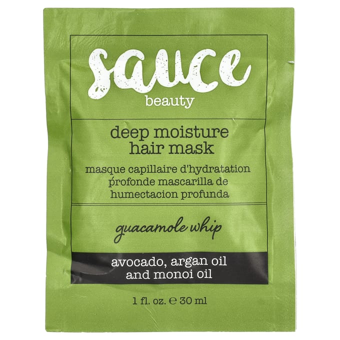 Sauce Beauty, Deep Moisture Hair Mask, Guacamole Whip, 1 fl oz (30 ml) beige
