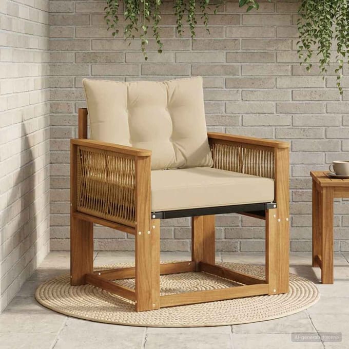 vidaXL - Buiten - Midden - Sofa - Massief - Acacia - Hout - Naturel