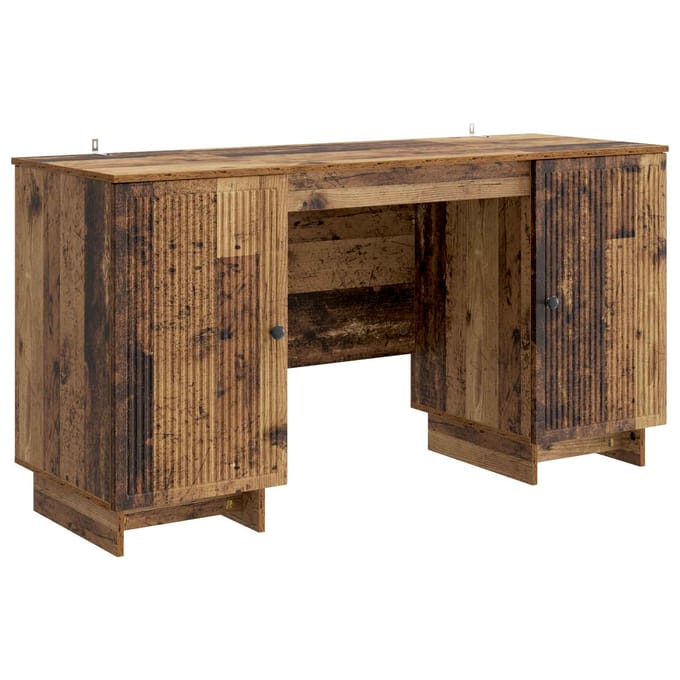 vidaXL - Bureau - Oud - hout - Bewerkt - hout - 142,5 - x - 50 - x - 75 - cm
