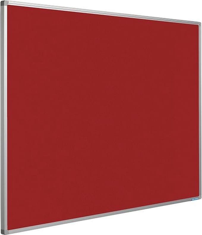 Prikbord Softline profiel 16mm bulletin Rood - 90x180cm