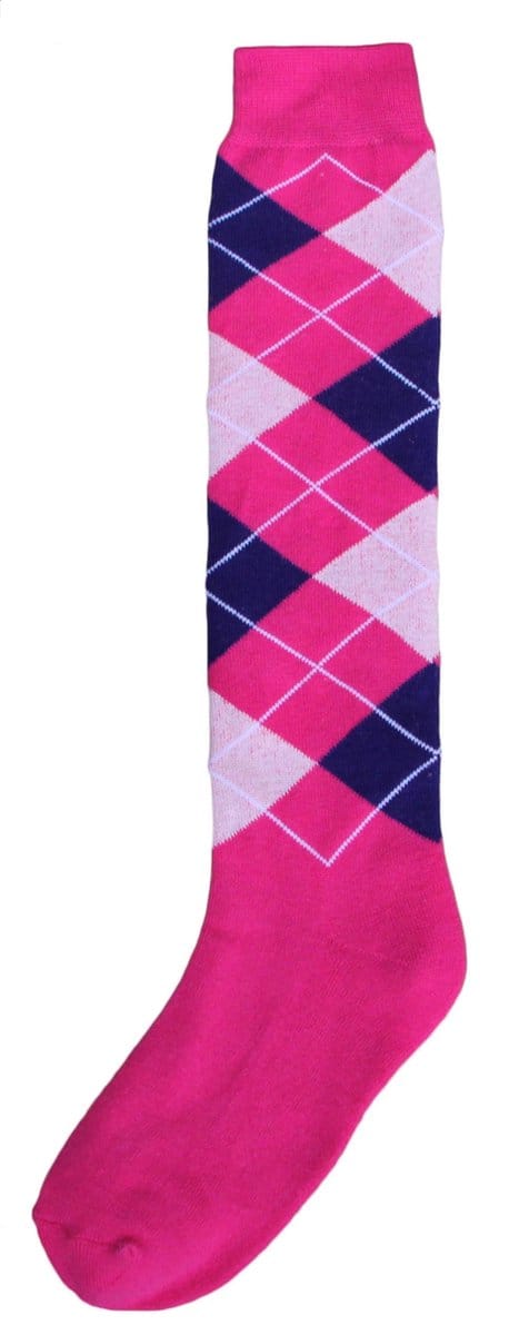 Kniekous RE roze/d.blauw/zalm     39-42