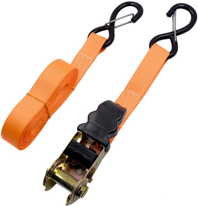 Sjorbanden – 2-delige set – 4 meter lang – Met dubbele haken