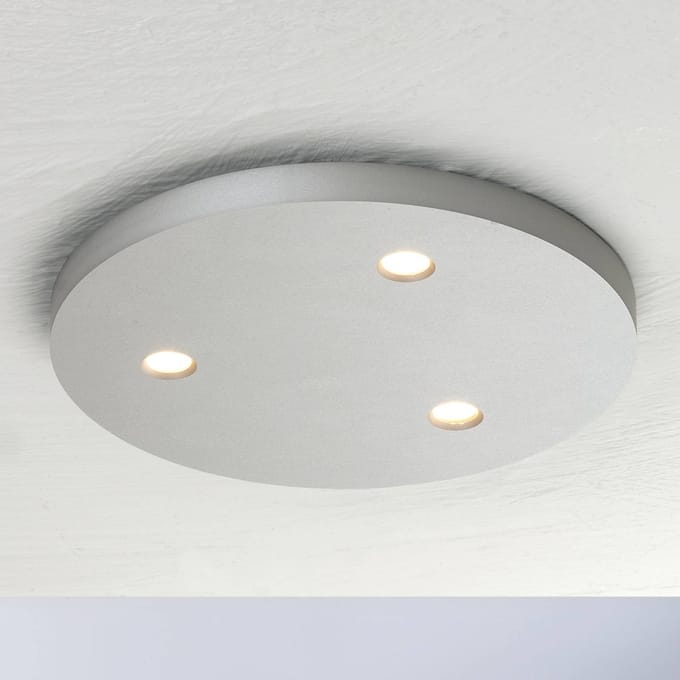 Bopp Close LED plafondlamp 3-lamps rond aluminium