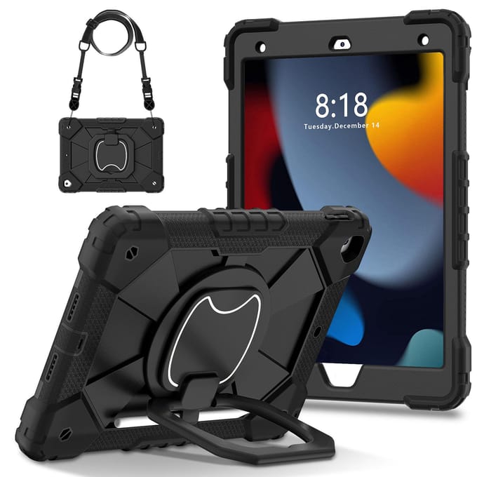 voor iPad 5e/6e/7e/8e/9e/10e Air 4/5 Pro 11 Pro 9.7 Hoes met Potloodhouder met 360 Roterende Opvouwbare Stand Cover ForiPad 5 6th Pro9.7