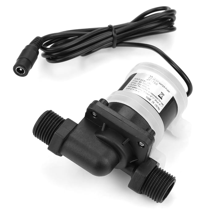 Mini DC Borstelloze Waterpomp voor Kleine Visvijver 24V  40 graden Celsius   100 graden Celsius