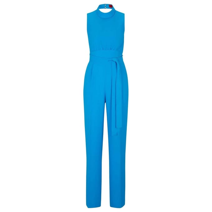 Hugo Dames Kisuse Polyester Blend Jumpsuit (Blauw)
