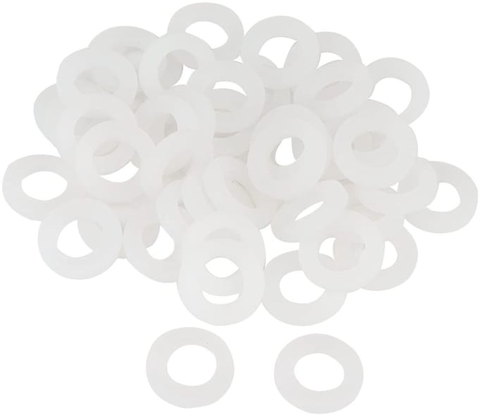 50 Stuks Siliconen Platte Ring 19mm OD, 11mm ID, 3mm Dikte, Douche Slang Afsluiting en Waterdichte O-ring