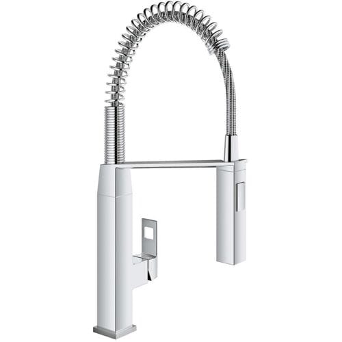 GROHE Eurocube Keukenkraan - Hoge uitloop - Met professionele handdouche - Chroom