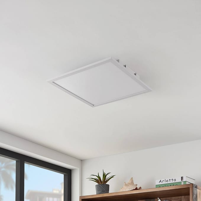 Lindby LED paneel Quais, 40 x 40 cm, wit, aluminium, 4.000K