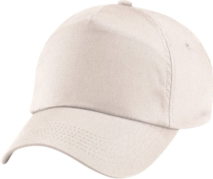 Beechfield Uniseks Effen Originele  Baseball Cap met 5 panelen (Zand)