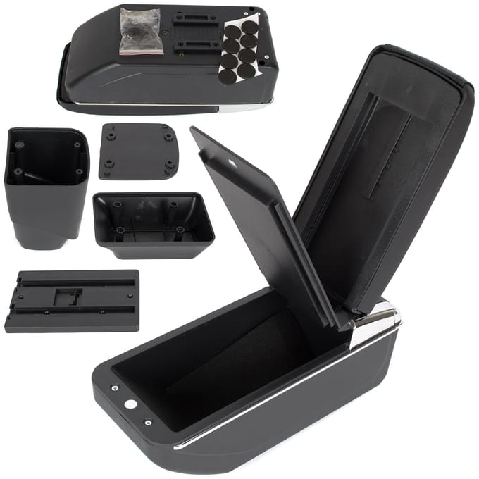 Modecar - Auto Armsteun - Zwart Kunstleer - Peugeot 206 - 1998-2012
