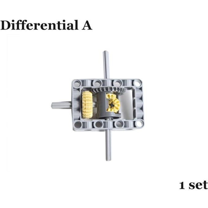 MOC Technische Bakstenen Onderdelen Framed Differentieel Tandwiel Set Compatibel High-tech Bouwstenen Auto's Stuur Chassispakket DIY Speelgoed