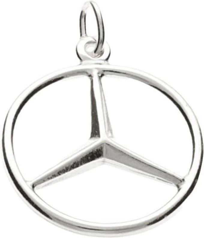 Zilveren Mercedes ster ketting hanger