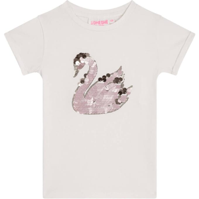 Someone ANIEK-SG-02-C Meisjes T-shirt - ECRU