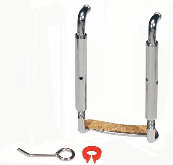 ELS CRA-35 chinrest clamp for viola, 35 mm., chrome