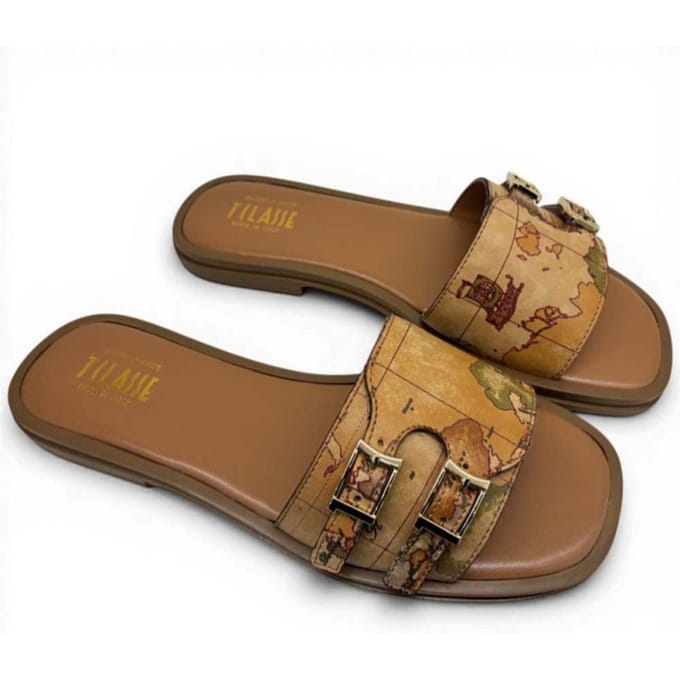 Alviero Martini 1 Classe Slipper Geo Classic natuurlijke vrouw maat 40