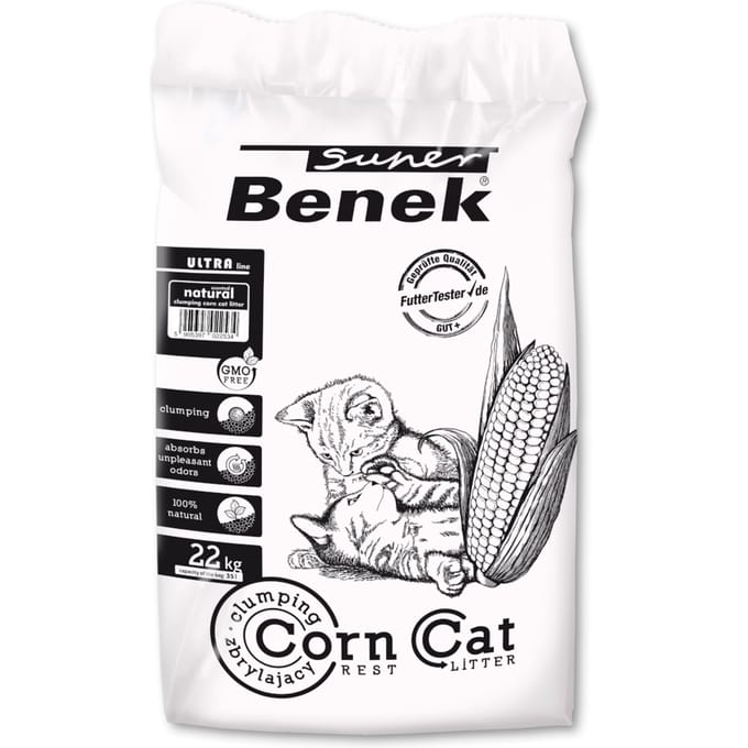 35l Super Benek Corn Cat Ultra Natural kattenbakvulling