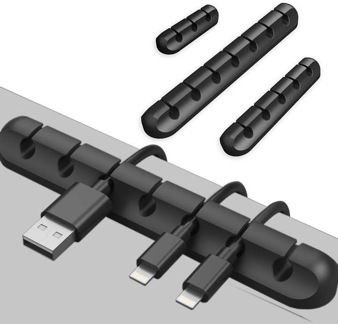 Cable holders set van 3 - zelfklevend - multifunctioneel - organiseer je kabels - ShopVlot