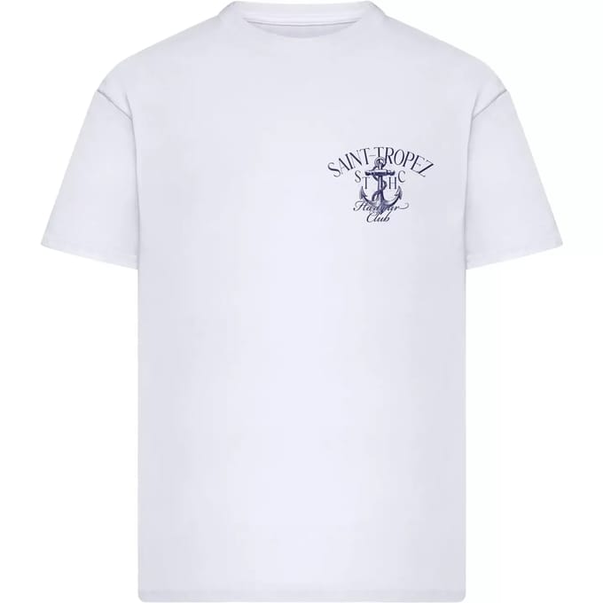 Mister Tee - Hotel Saint Tropez Oversize Heren Tshirt - L - Wit