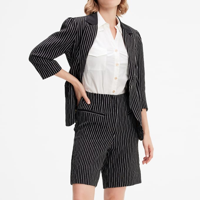 Gestreepte rechte shorts