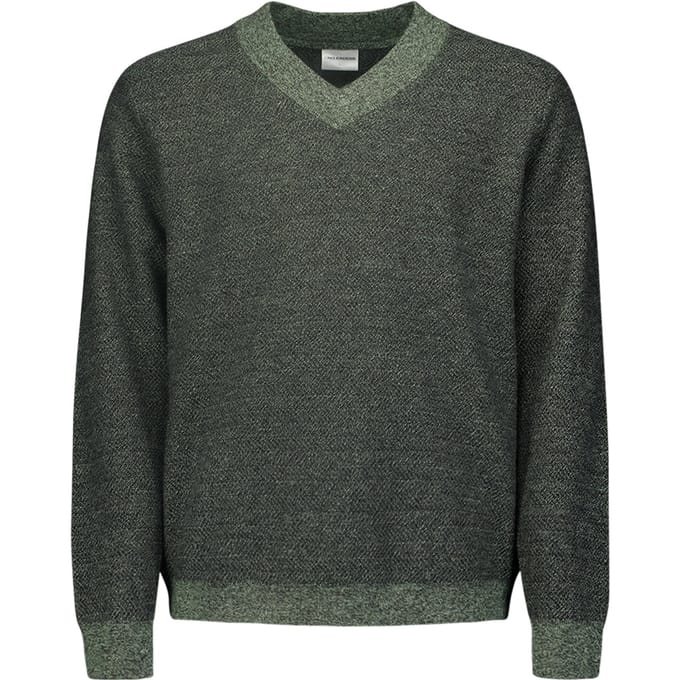 No Excess Pullover V-neck 2 Coloured With Wool Smoke Größe: 3XL | Pullover Outlet | Herren | Weiß